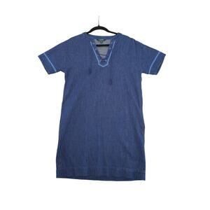 Lauren Ralph Lauren Denim Lace Up Dress Women’s 8P Petite Boho Western